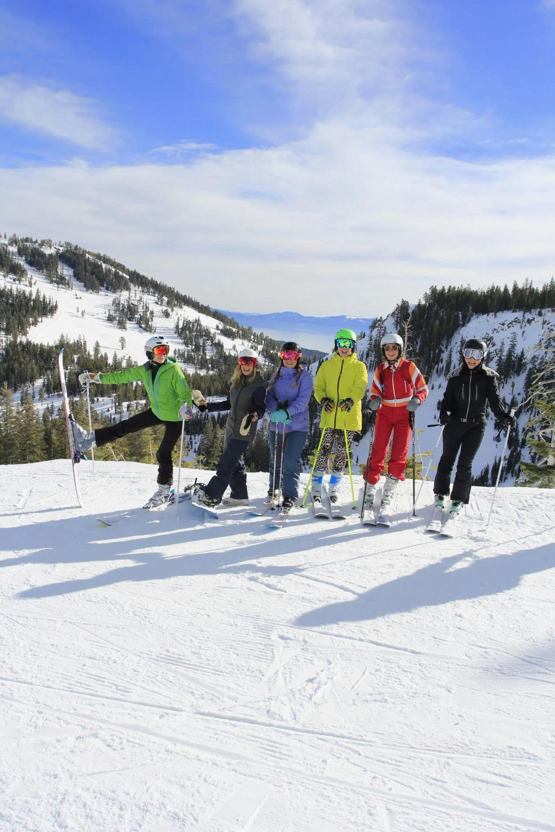 ladies skiing in lake tahoe