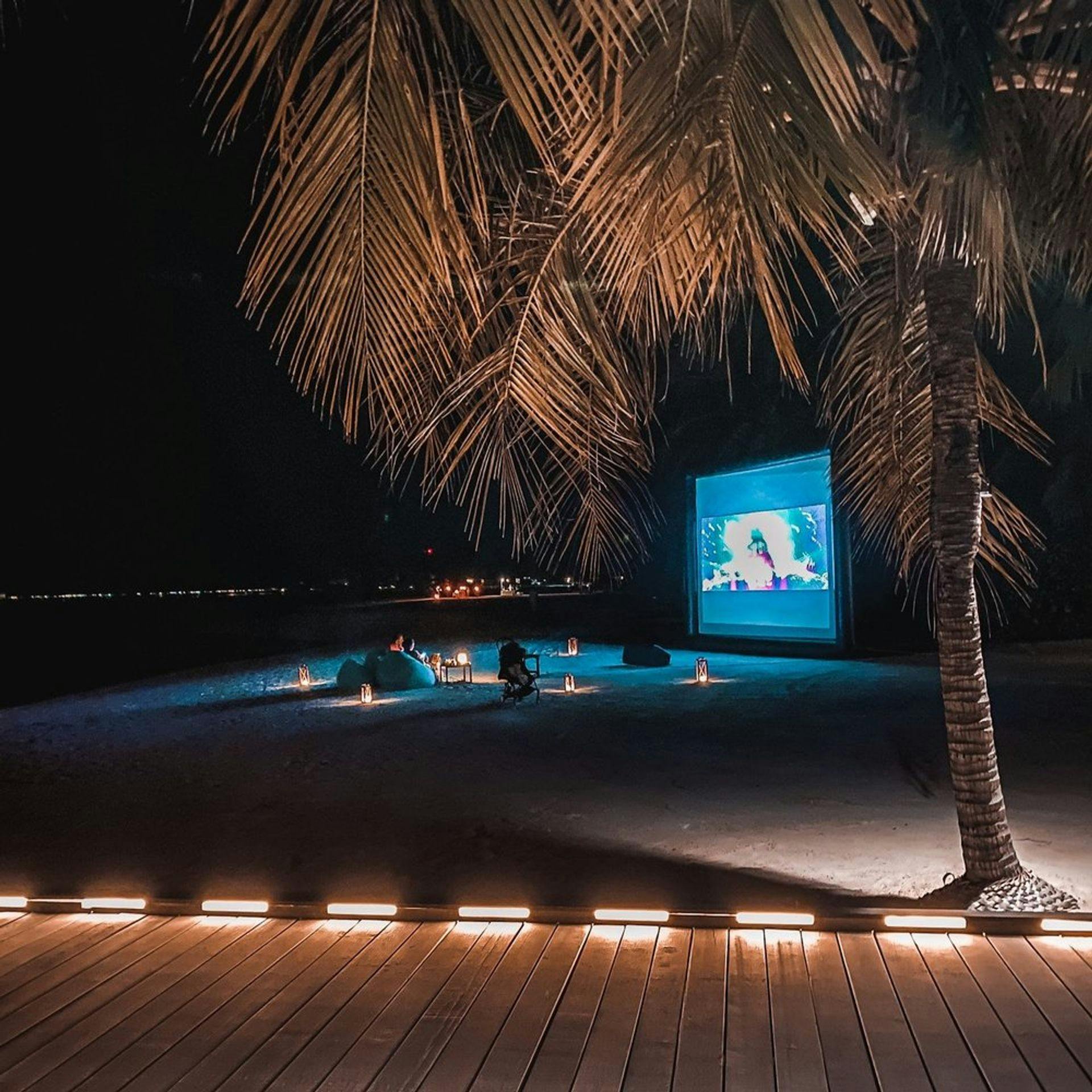 maldives outdoor cinema